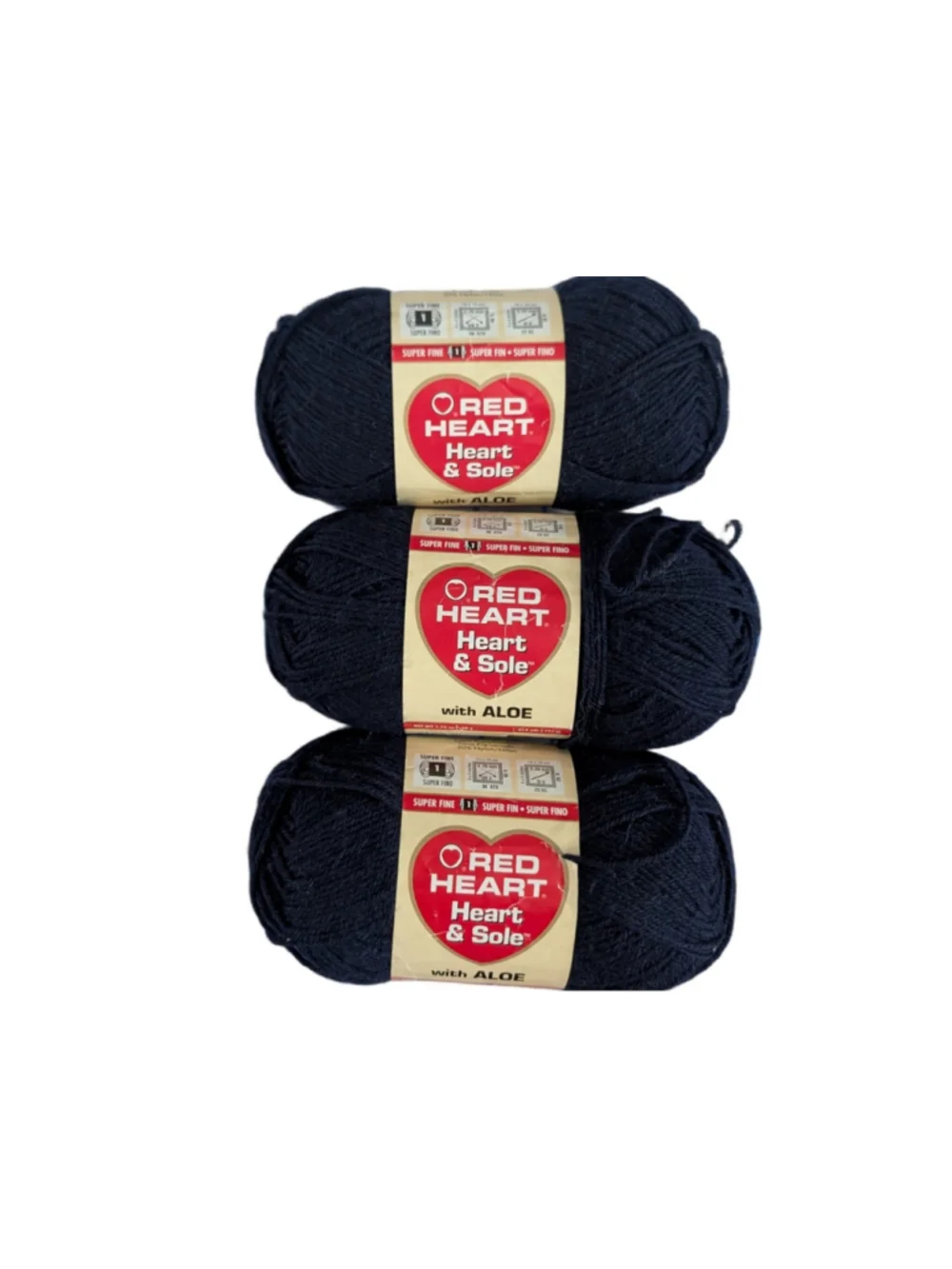 5/$25 Red Heart Heart & Sole Yarn 3-Pack Navy Blue